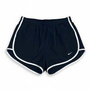 Nike Navy Blue Womens Dri-FIT‎ Tempo Mid Rise Brief-Lined Running Shorts Medium